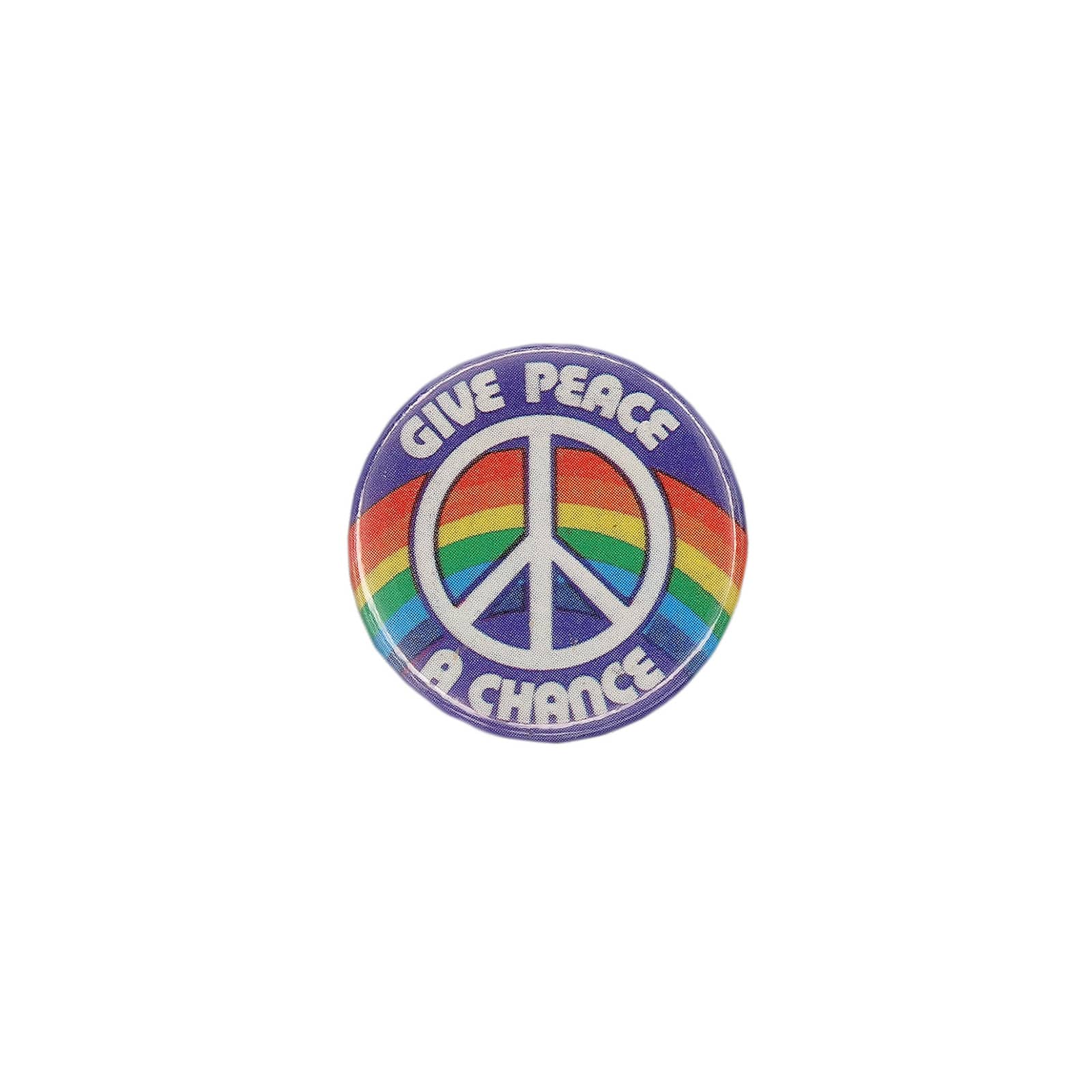 GIVE PEACE A CHANCE ピースマーク 缶バッジ バッチ
