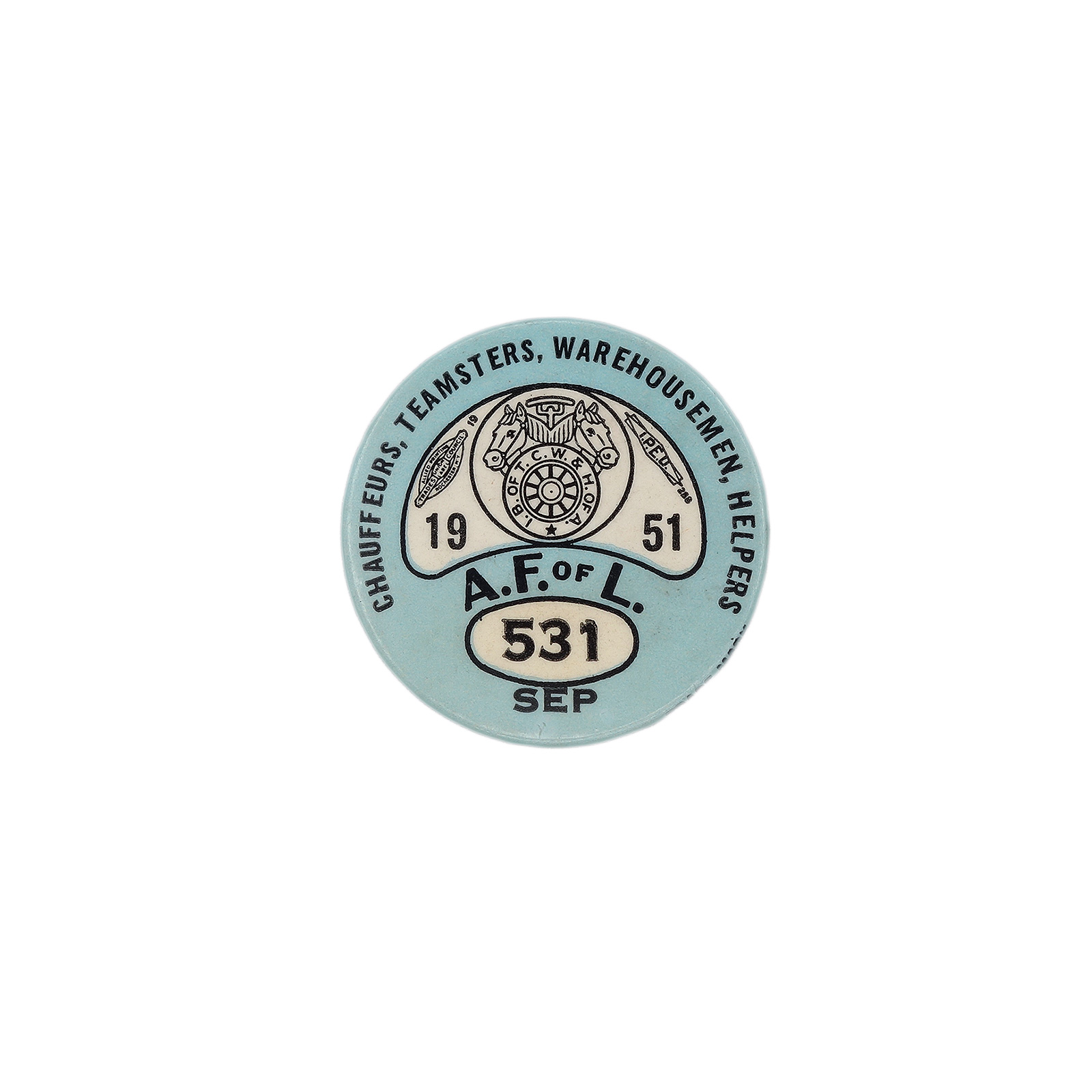 TEAMSTERS UNION 1951 ビンテージ 缶バッジ バッチ