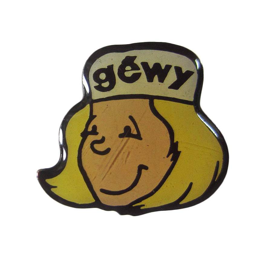 フランス　ピンズ gewy おねえさん ピンバッジ 留め具付き レトロ