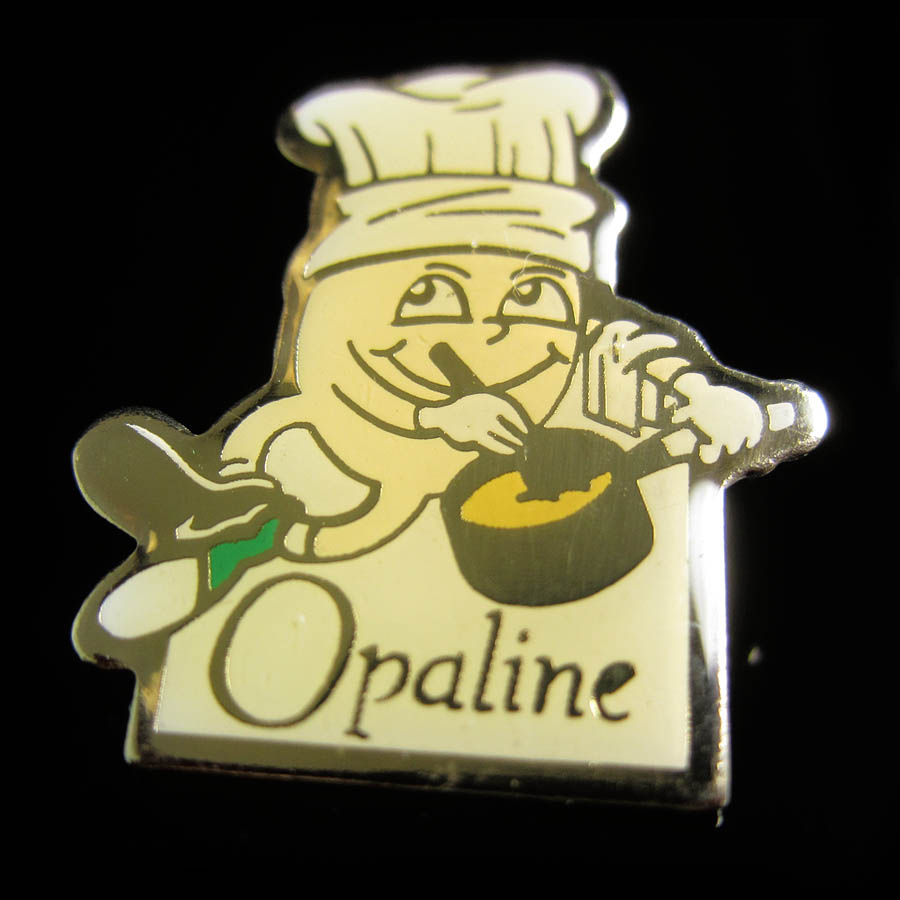 フランス ピンズ Opaline 玉子のシェフ レトロ ピンバッジ